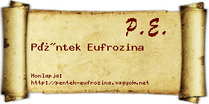 Péntek Eufrozina névjegykártya